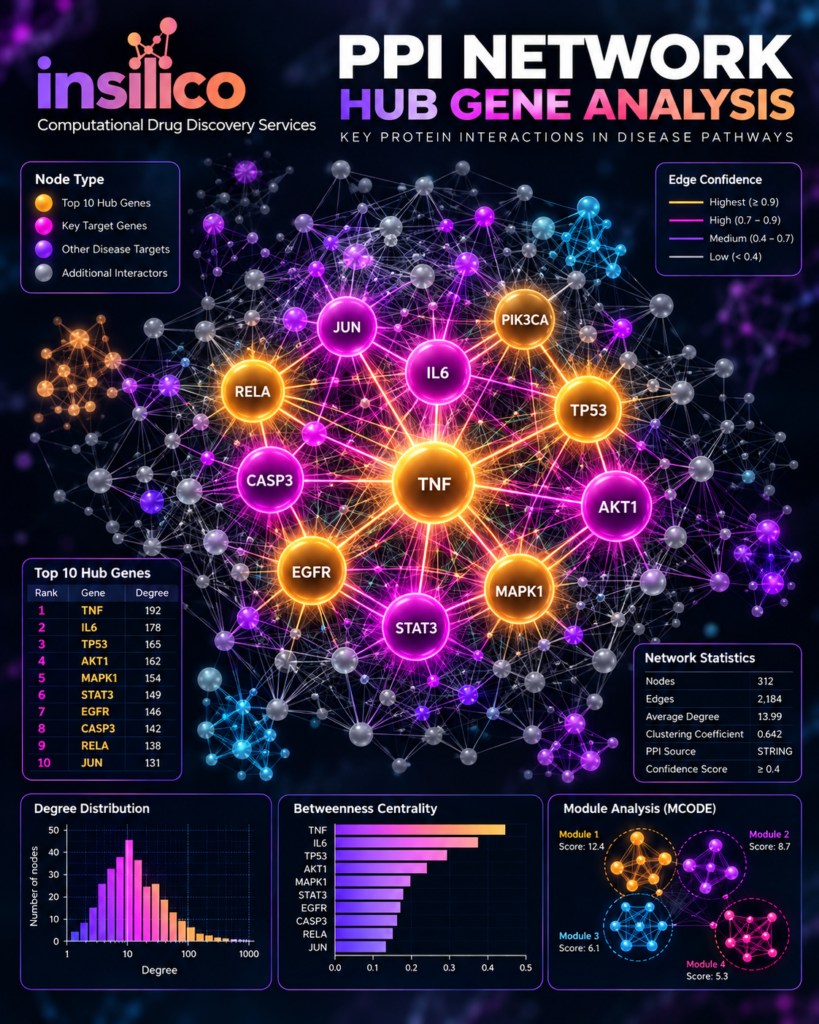 neon ppi network hub gene analysis